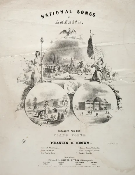 National Songs of America – Sheet Music Cover av Winslow Homer