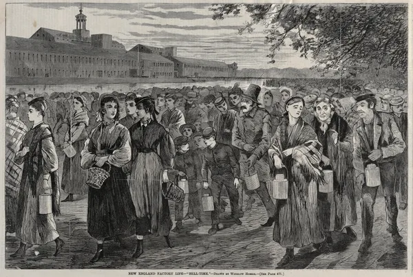 New England Factory Life – ‘Bell-Time’ av Winslow Homer