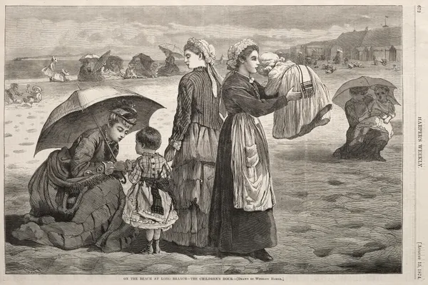 On the Beach at Long Branch – The Children’s Hour av Winslow Homer