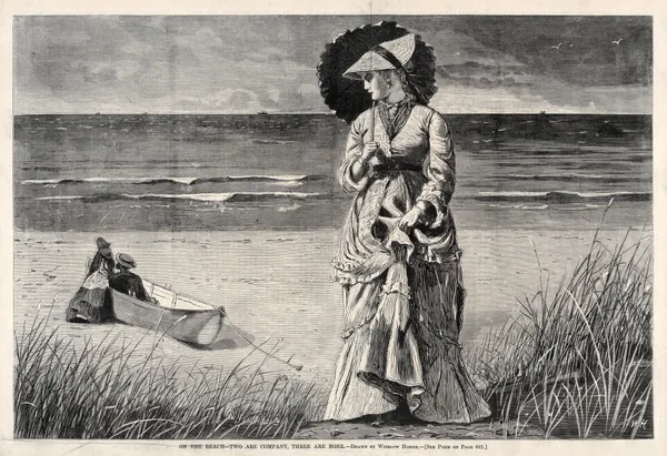 On the Beach – Two are Company, Three are None av Winslow Homer