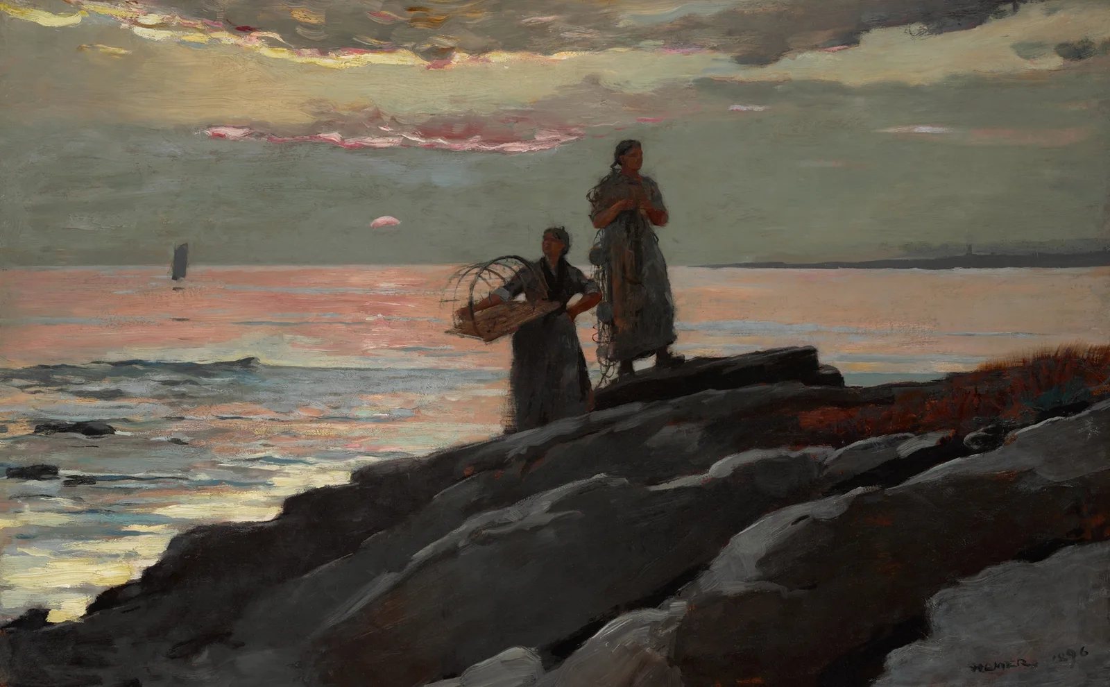 Saco Bay av Winslow Homer
