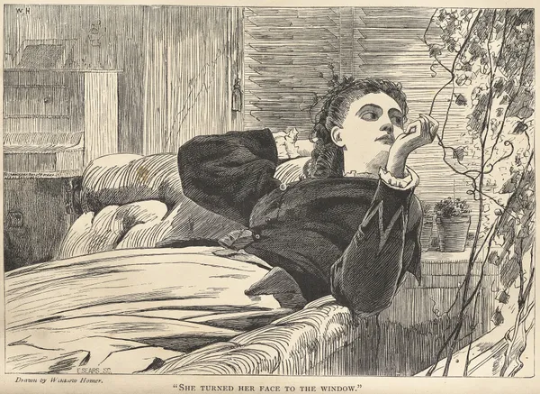 ‘She Turned her Face to the Window’ av Winslow Homer