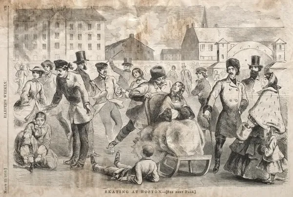 Skating at Boston av Winslow Homer