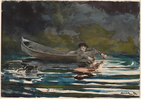 Sketch for ‘Hound and Hunter’ av Winslow Homer