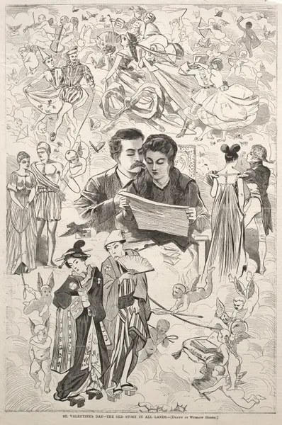 St. Valentine’s – The Old Story in All Lands av Winslow Homer