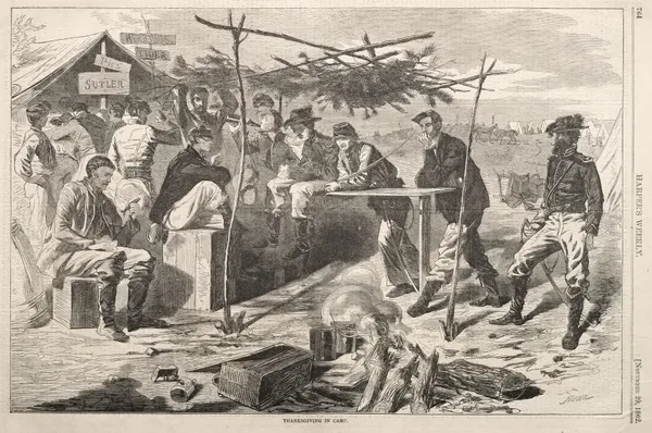 Thanksgiving in Camp av Winslow Homer