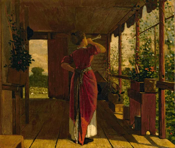 The Dinner Horn av Winslow Homer