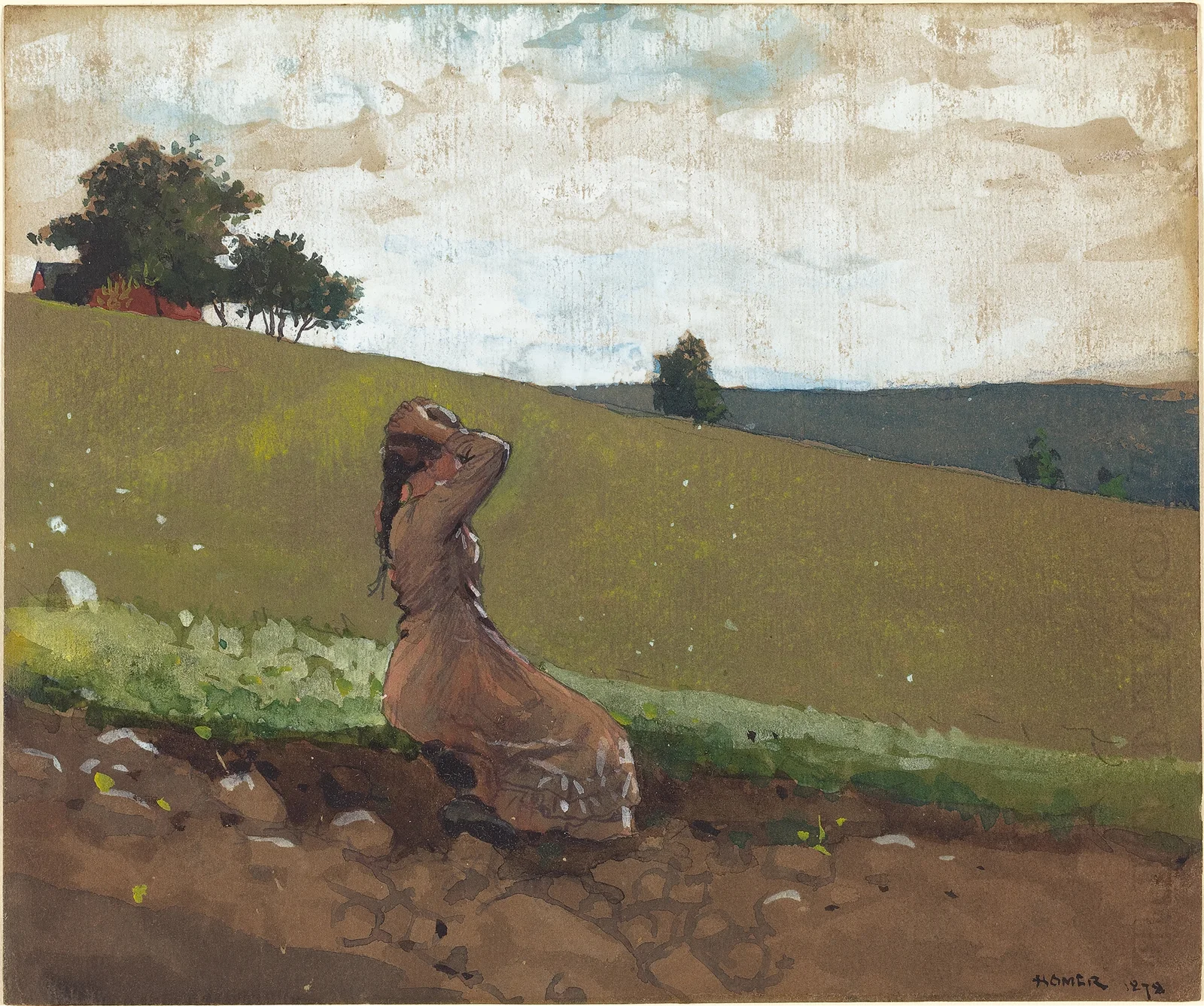 The Green Hill av Winslow Homer