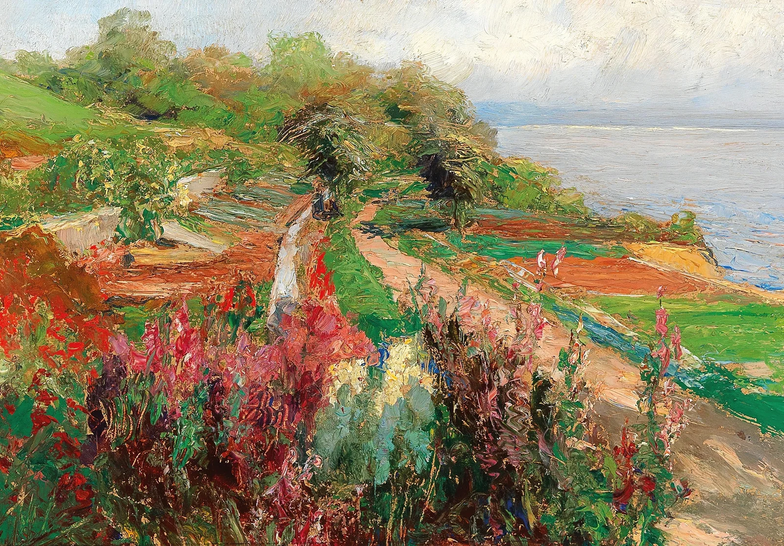 A coastal landscape av Olga Wisinger-Florian