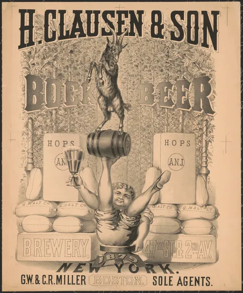 H. Clausen & Son. Bock Beer av Wittemann Bros.