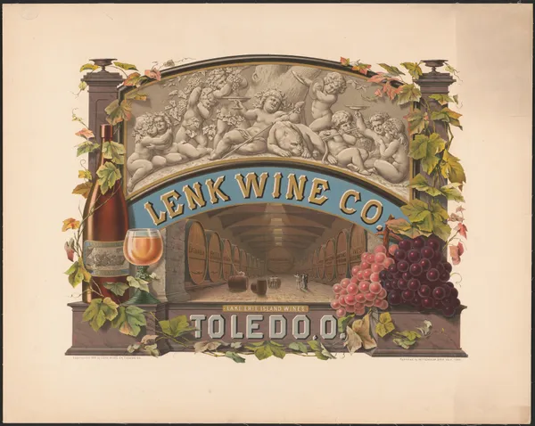 Lenk Wine Co., Lake Erie island wines, Toledo, O., 1878 – nr 1 av Wittemann Bros.
