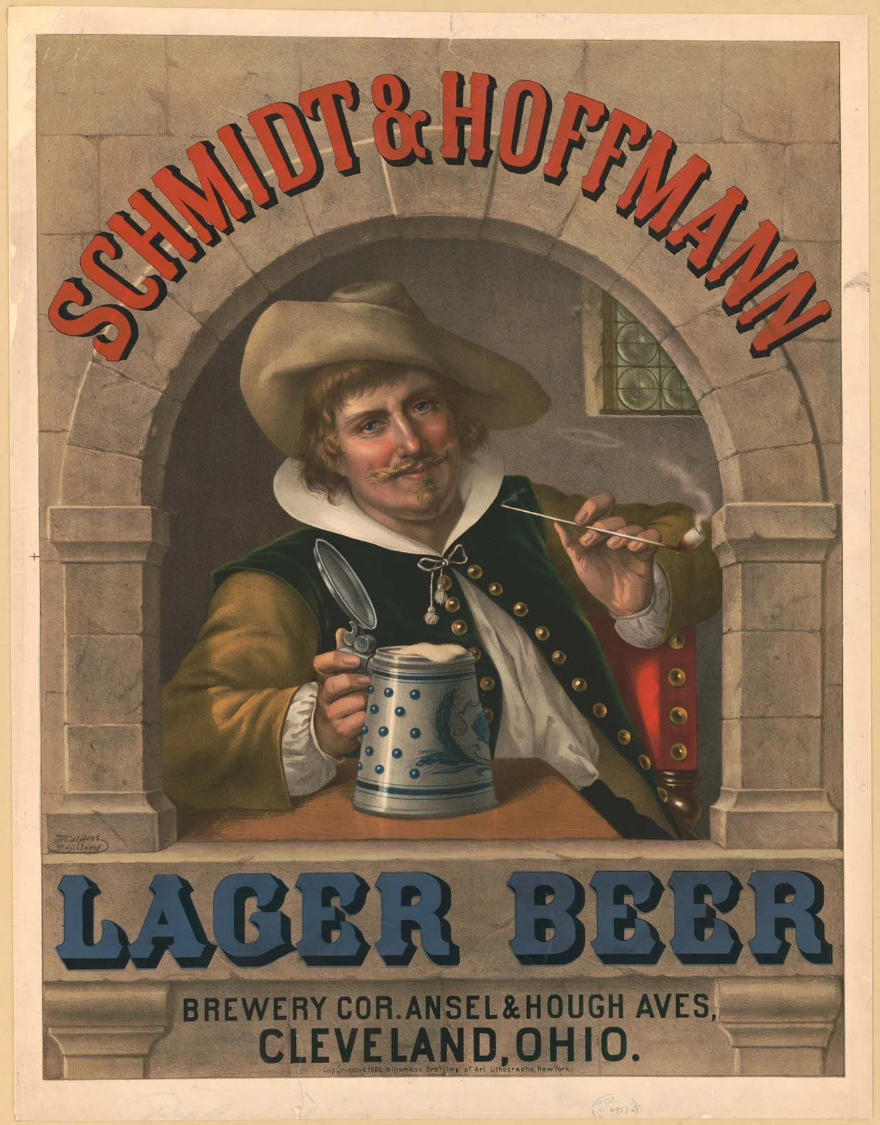Schmidt & Hoffmann lager beer, 1880 – nr 1 av Wittemann Bros.