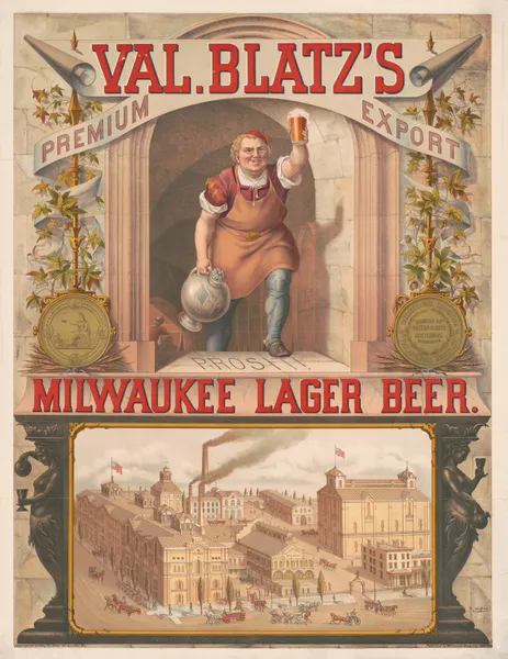 Val. Blatz’s premium export, Milwaukee lager beer, 1879 – nr 2 av Wittemann Bros.
