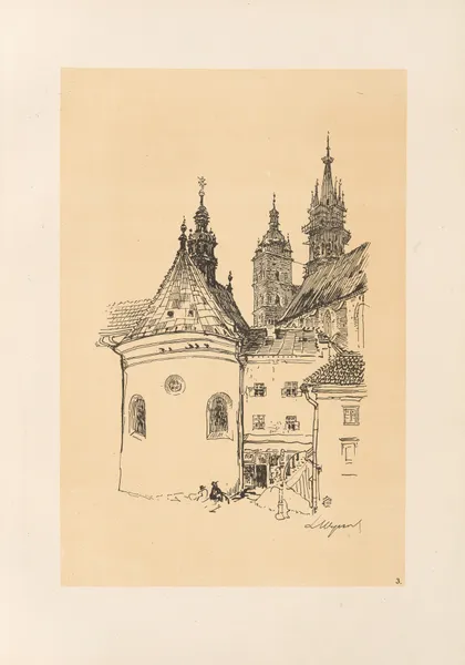 Church of St. Mary’s Church from the Small Market Square av Leon Wyczółkowski