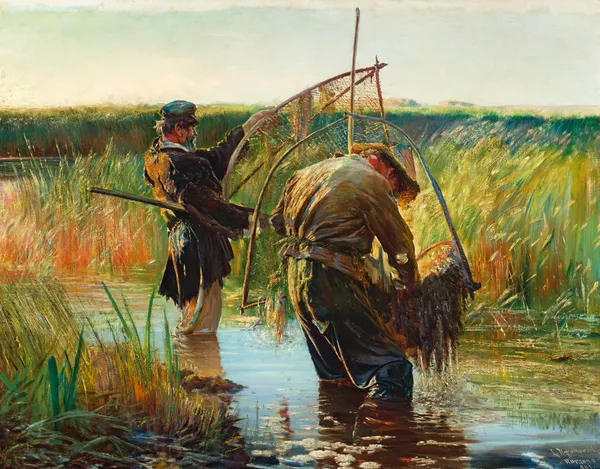 Fishermen av Leon Wyczółkowski