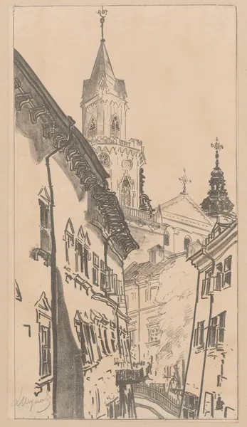 Jezuicka Street av Leon Wyczółkowski