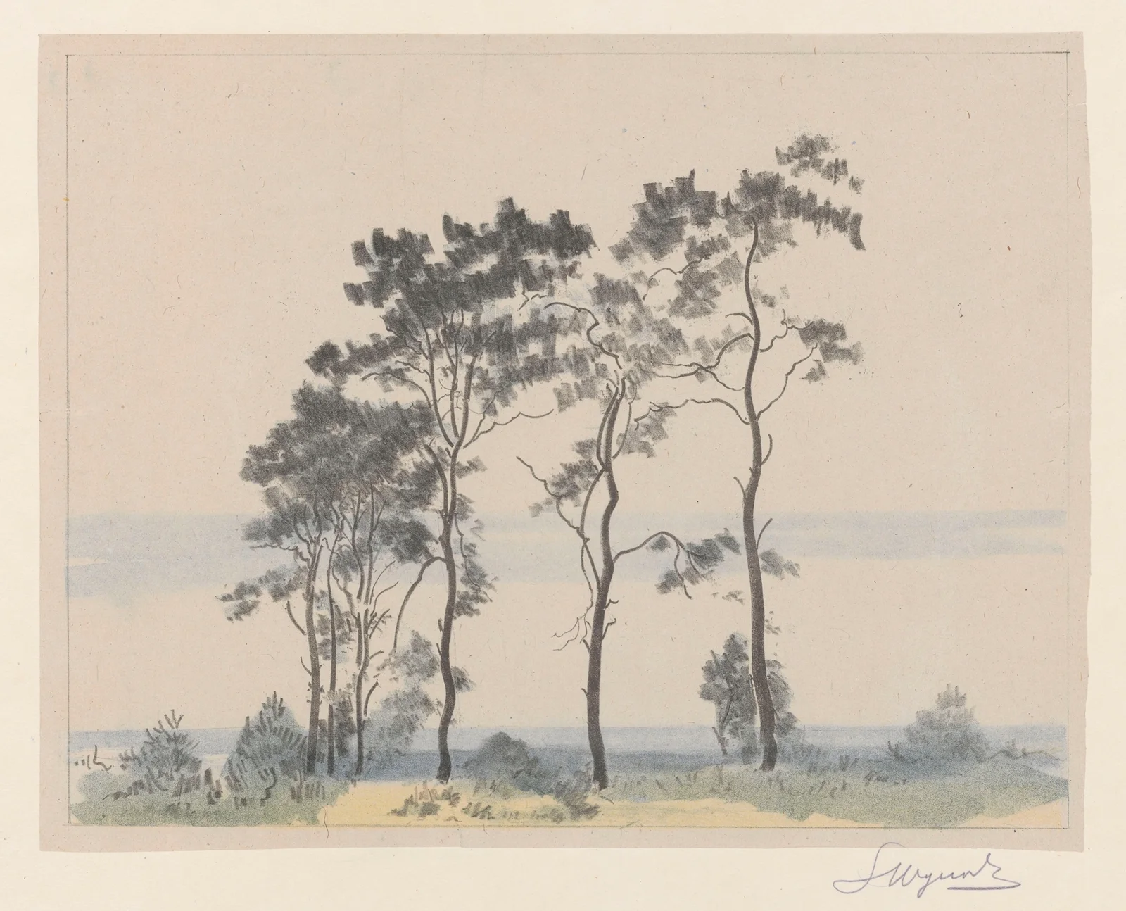 Little Pine Trees No. I av Leon Wyczółkowski