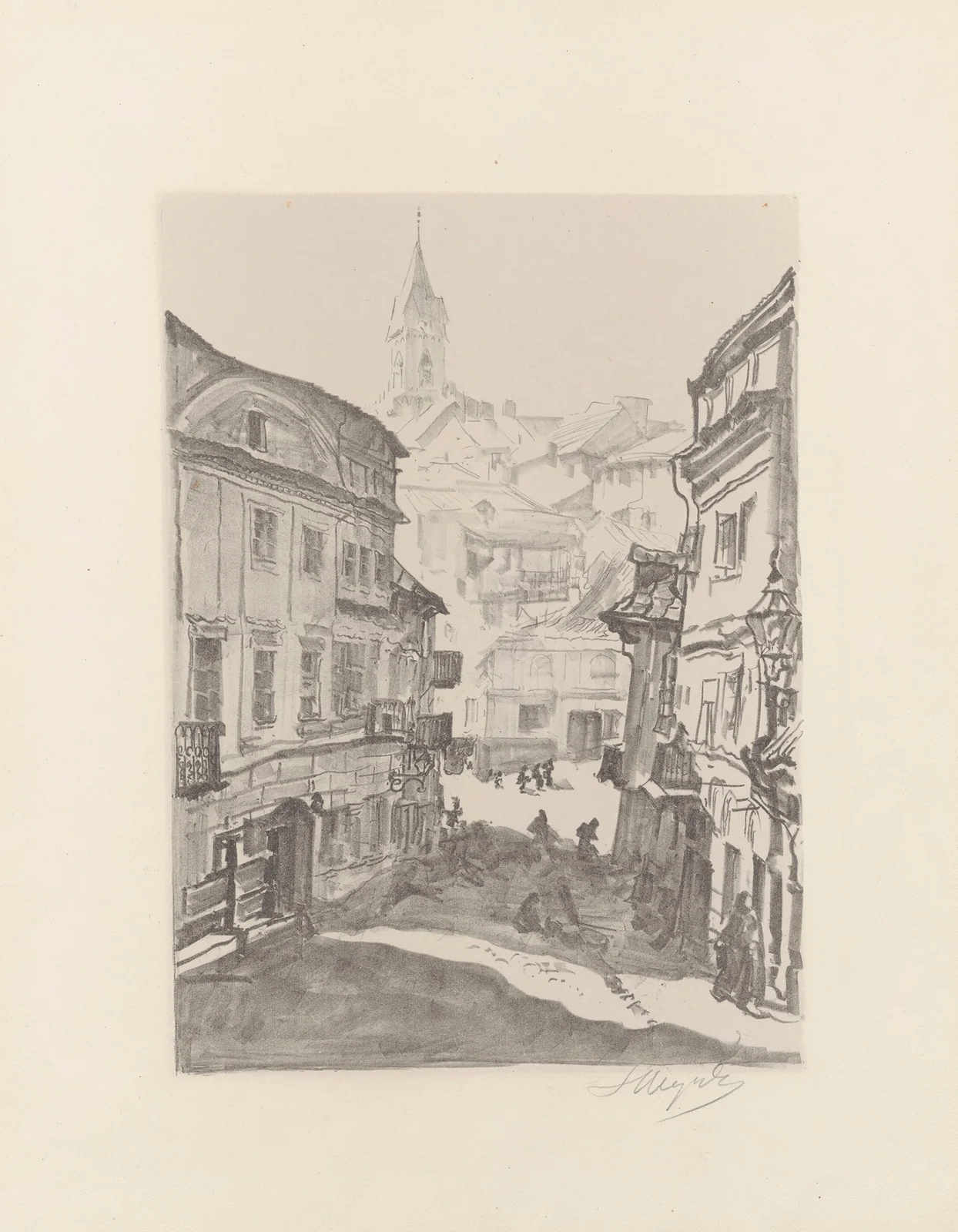The Jewish quarter av Leon Wyczółkowski