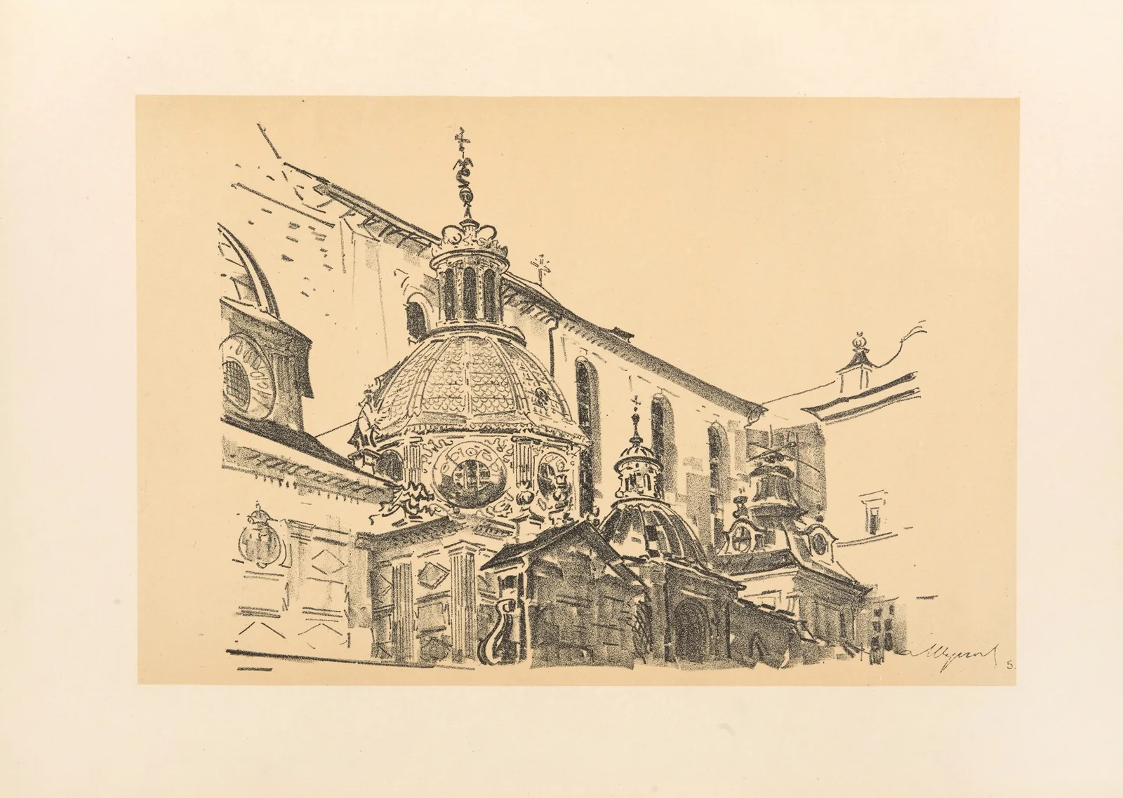 The Zygmunt Chapel av Leon Wyczółkowski