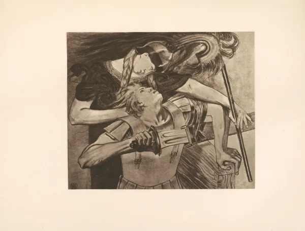 Achilles, którego Pallas za wlosy wstrzymala (Iljada) av Stanisław Wyspiański