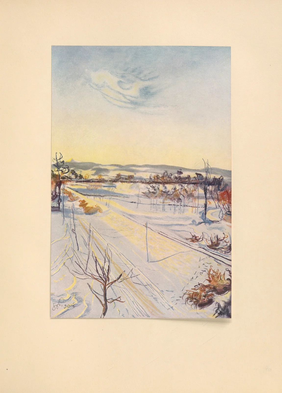 Pejzaz (widok z okna pracowni na kopiec Kosciuszki), 1904 – nr 2 av Stanisław Wyspiański