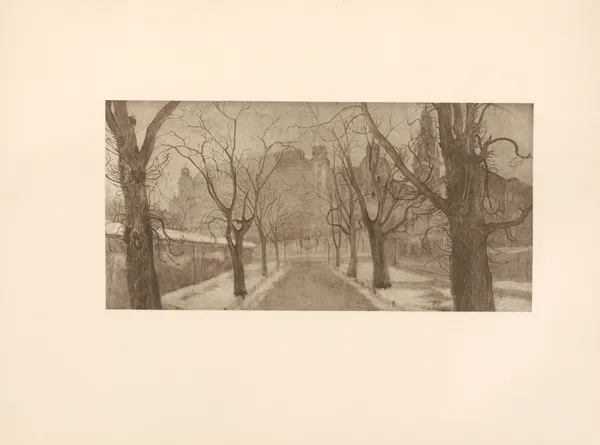 Planty z widokiem na Wawel av Stanisław Wyspiański