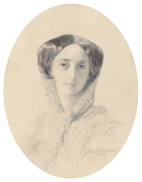 Portrait Of Grand Duchess Olga Nikolaevna, Later Queen Consort Of Württemberg av Franz Xaver Winterhalter
