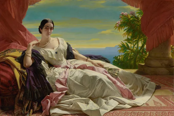 Portrait of Leonilla, Princess of Sayn-Wittgenstein-Sayn av Franz Xaver Winterhalter