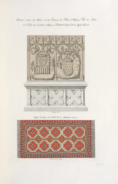 Armoire ornée des armes et des devises de Réné d’Anjou, roi de Sicile av Nicolas Xavier Willemin