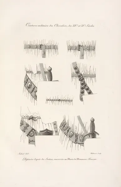 Ceintures militaires des chevaliers, des XIVe. et XVi. siècles. av Nicolas Xavier Willemin