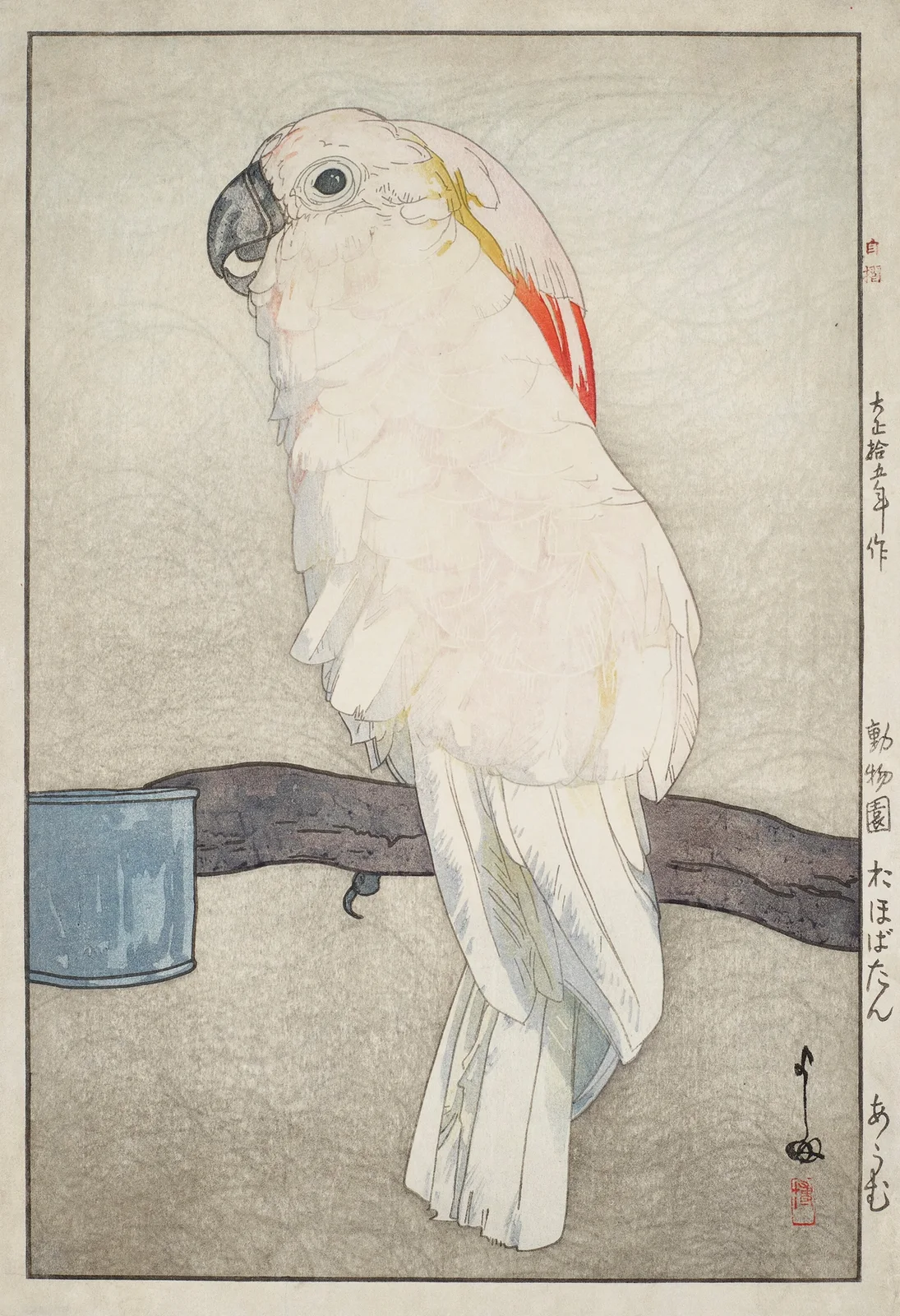 Obatan omu (Obatan parrot) av Yoshida Hiroshi