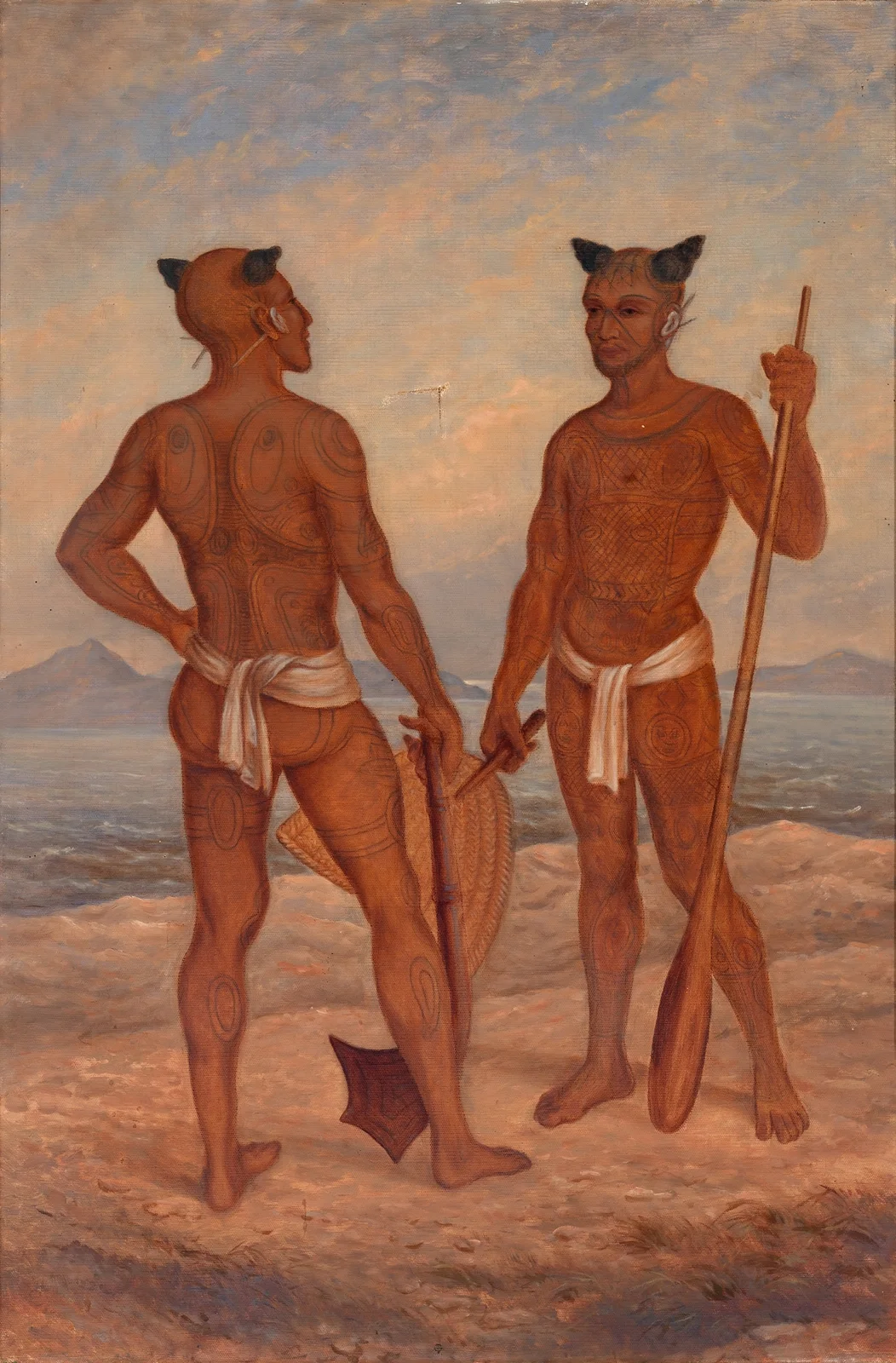 Marquesan Men av Antonio Zeno Shindler