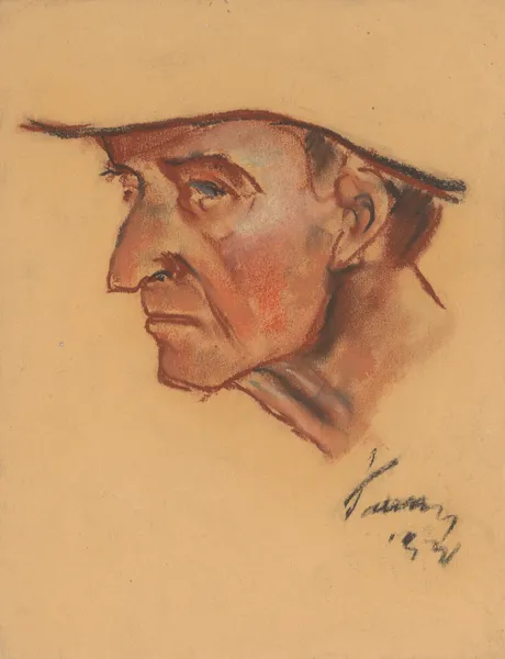 Head Study of a Man av Zolo Palugyay