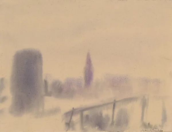 Town in Fog av Zolo Palugyay