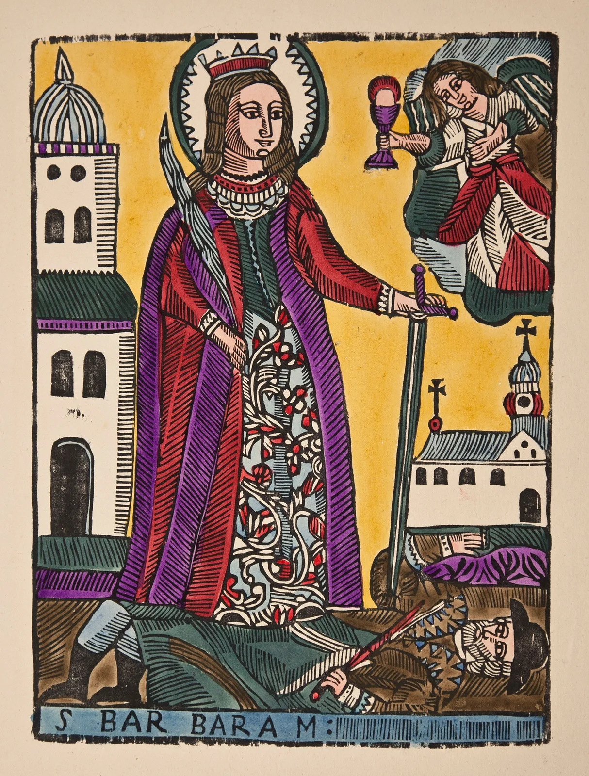 Saint Barbara av Zygmunt Łazarski