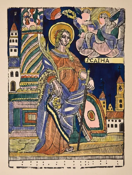 Saint Catherine of Alexandira av Zygmunt Łazarski