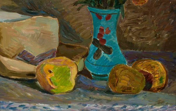 Blue flower vase av Zygmunt Waliszewski