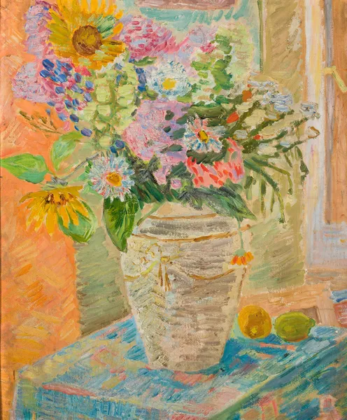 Flowers in a flower-vase av Zygmunt Waliszewski
