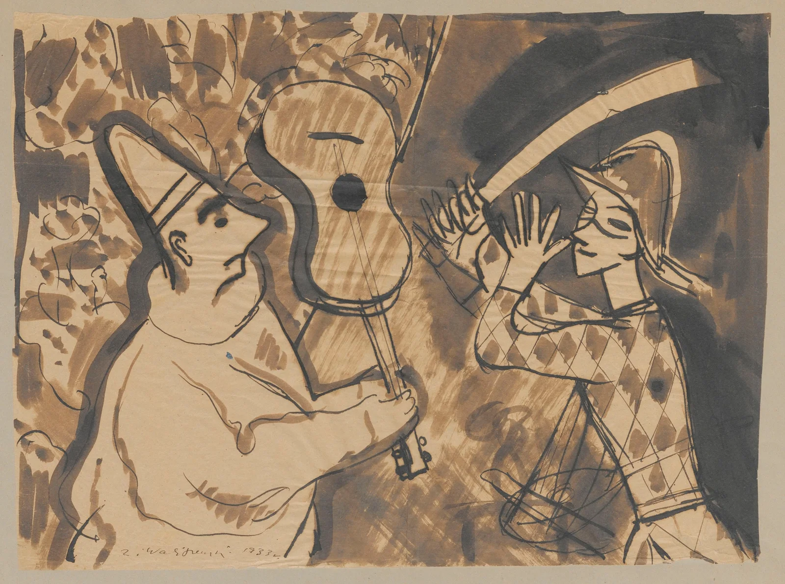 Jester and Harlequin av Zygmunt Waliszewski